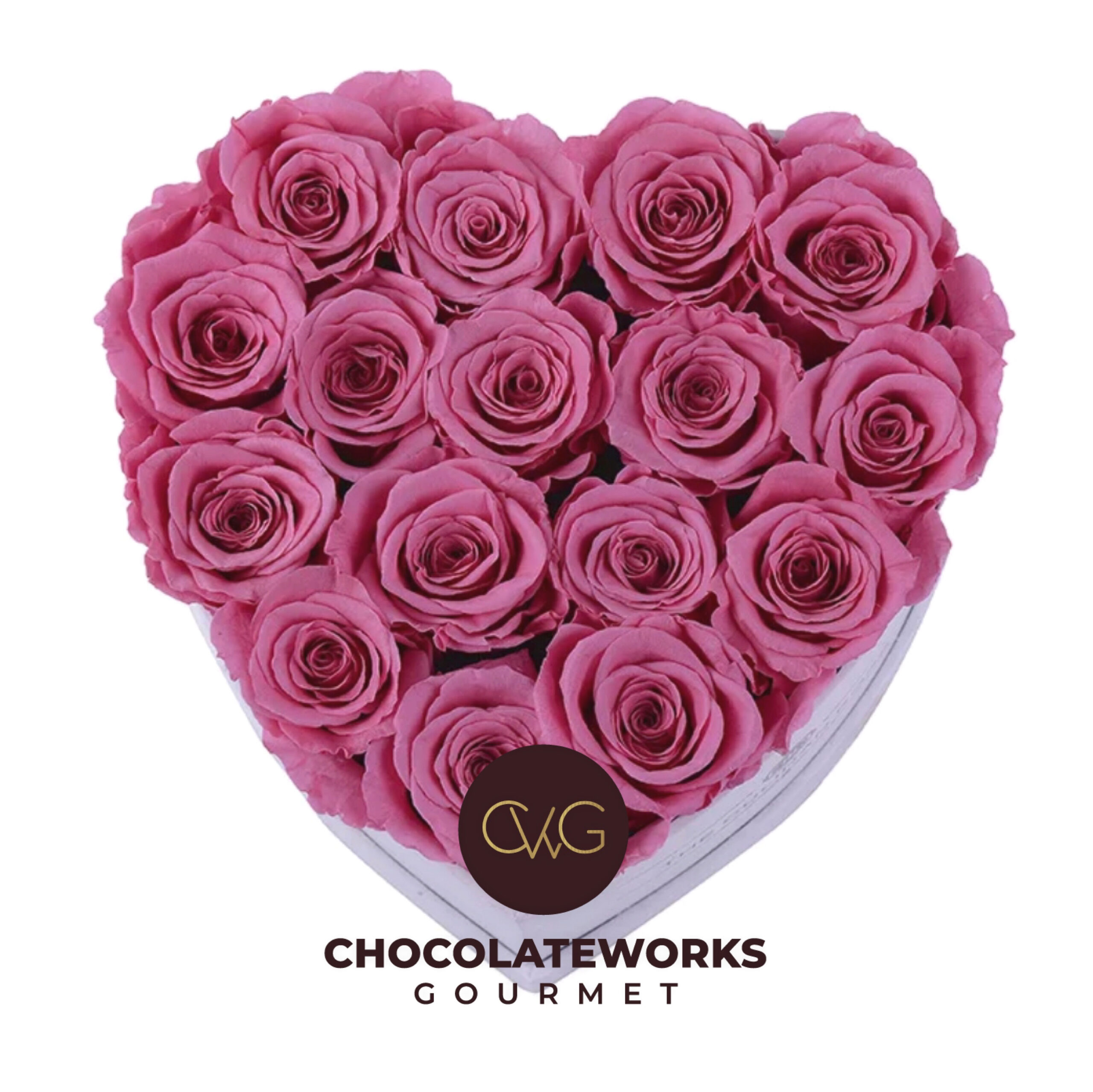 Forever Roses Classic Heartshaped Box - OnlyRosesLagos